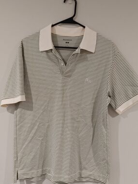 JW ANDERSON & Uniqlo Men's Striped Polo - Cream & Gray